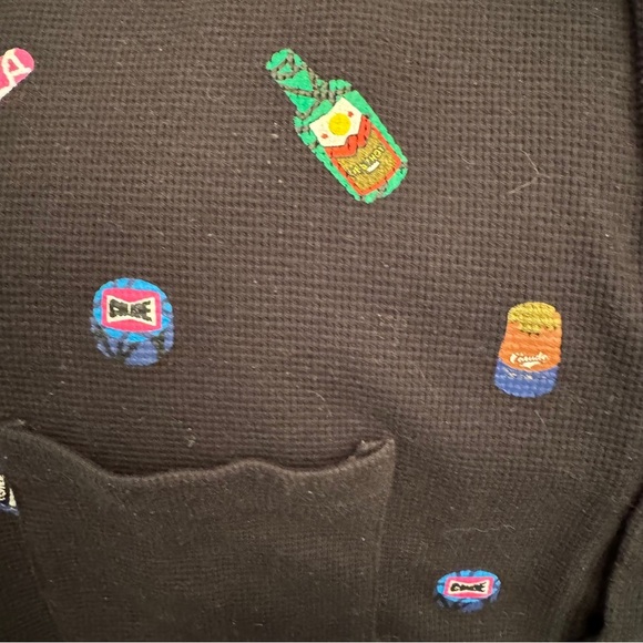 Corade Black Knit Sweater with bottle design Size XL - Picture 8 of 12